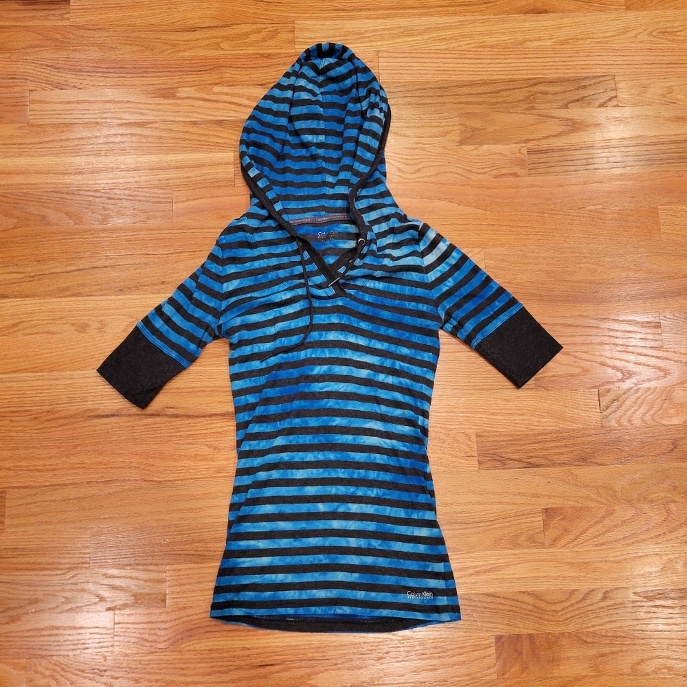 Calvin Klein Womens XS Hooded Shirt- Casual, Athletic, Streetwear